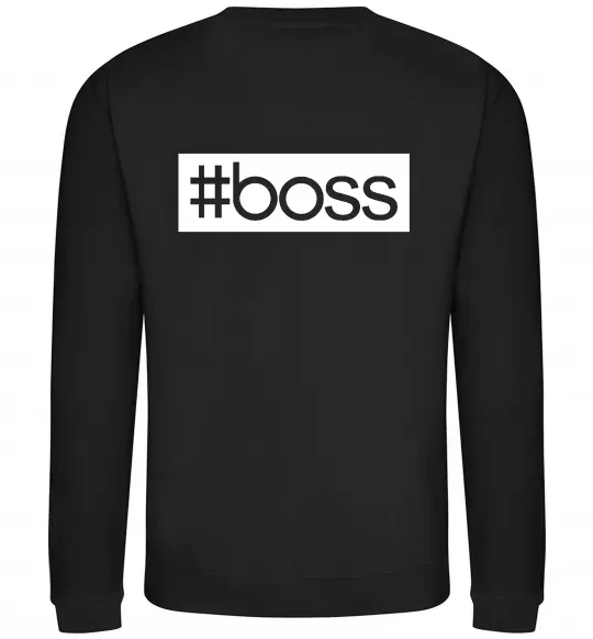 Світшот Boss на спині Чорний фото