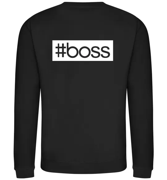 Світшот Boss на спині Чорний фото