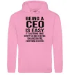 Мужская толстовка (худи) Being a CEO is easy Розовый фото