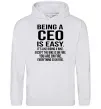 Чоловіча толстовка (худі) Being a CEO is easy Сірий меланж фото