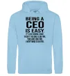 Жіноча толстовка (худі) Being a CEO is easy Блакитний Жіноча толстовка (худі) Being a CEO is easy Блакитний фото