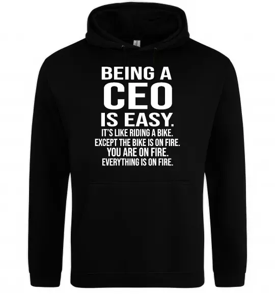 Женская толстовка (худи) Being a CEO is easy Черный фото