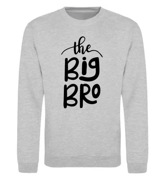 Свитшот The big bro Серый меланж фото