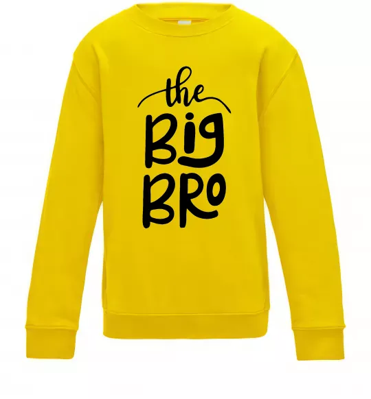 Детский Свитшот The big bro Солнечно желтый фото