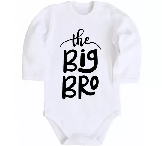 Детский боди The big bro Белый фото