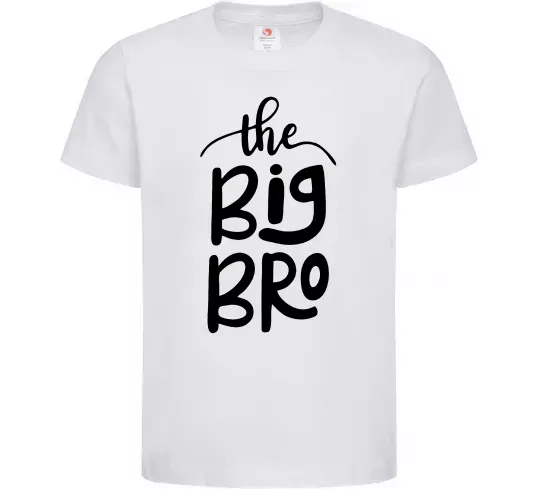 Детская футболка The big bro Белый фото