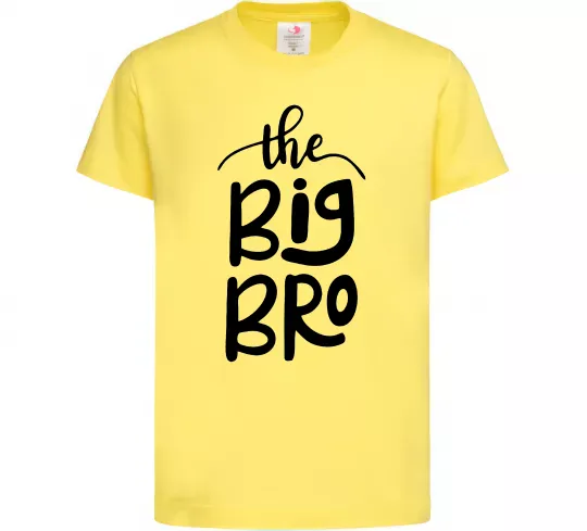 Детская футболка The big bro Лимонный фото