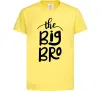 Детская футболка The big bro Лимонный фото