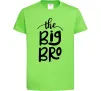 Детская футболка The big bro Лаймовый фото