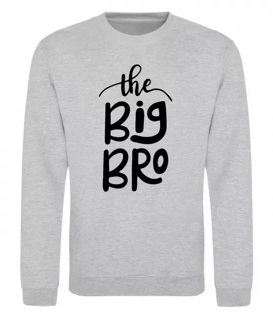 Свитшот The big bro Серый меланж фото