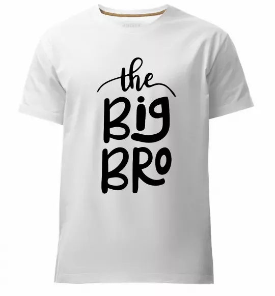 Чоловіча преміум футболка The big bro Білий фото
