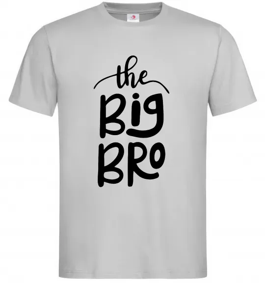 Мужская футболка The big bro Серый фото