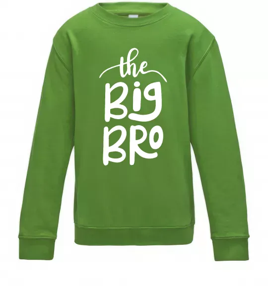 Детский Свитшот The big bro Лаймовый фото