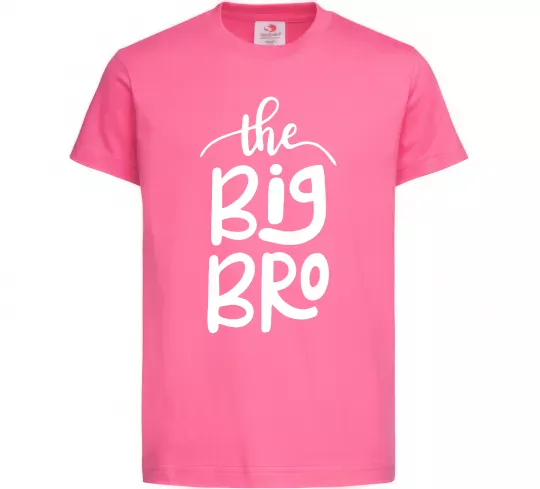Детская футболка The big bro Ярко-розовый фото