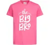 Детская футболка The big bro Ярко-розовый фото