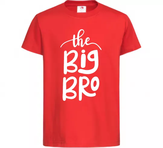 Детская футболка The big bro Красный фото