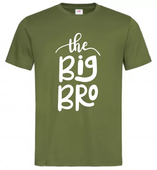Мужская футболка The big bro Оливковый фото