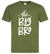 Мужская футболка The big bro Оливковый фото