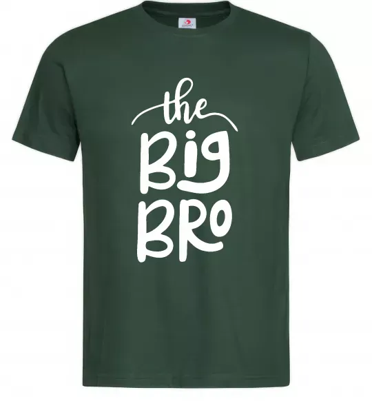 Мужская футболка The big bro Темно-зеленый фото