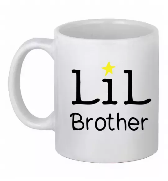 Чашка керамическая Lil brother Белый фото