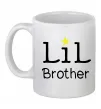 Чашка керамическая Lil brother Белый фото