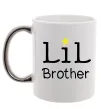 Чашка з кольоровою ручкою Lil brother Срібло Чашка з кольоровою ручкою Lil brother Срібло фото