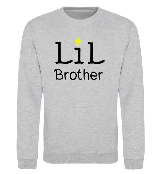 Світшот Lil brother Сірий меланж фото