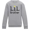 Детский Свитшот Lil brother Серый меланж фото