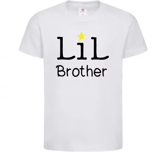 Дитяча футболка Lil brother Білий фото