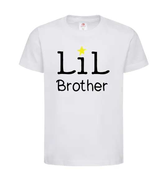 Дитяча футболка Lil brother Білий фото