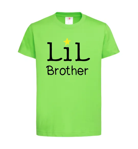 Дитяча футболка Lil brother Лаймовий фото