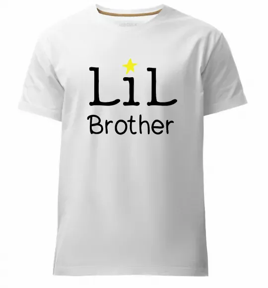 Чоловіча преміум футболка Lil brother Білий фото