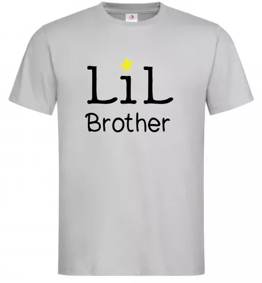 Мужская футболка Lil brother Серый фото