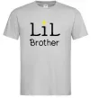 Мужская футболка Lil brother Серый фото
