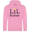Чоловіча толстовка (худі) Lil brother Рожевий фото
