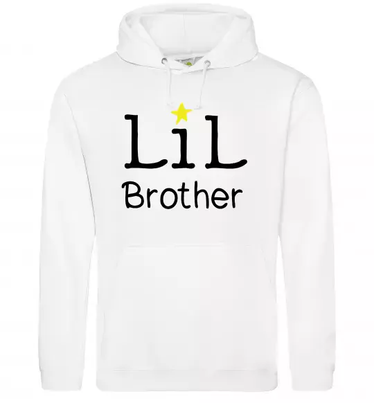 Чоловіча толстовка (худі) Lil brother Білий фото