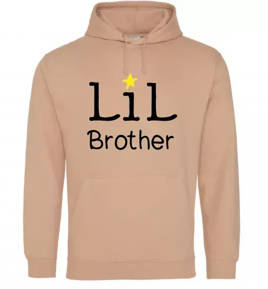 Чоловіча толстовка (худі) Lil brother Пісочний фото