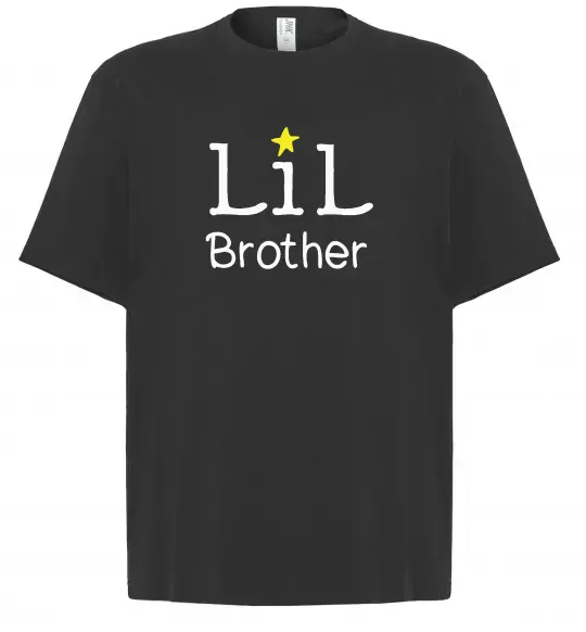 Футболка Оверсайз Lil brother Чорний фото