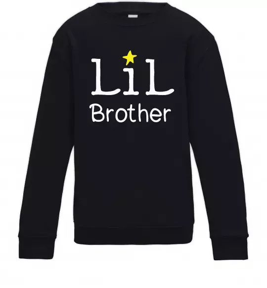 Детский Свитшот Lil brother Черный фото