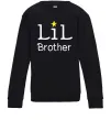 Детский Свитшот Lil brother Черный фото