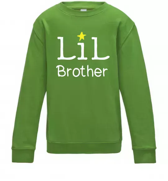 Детский Свитшот Lil brother Лаймовый фото