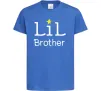 Дитяча футболка Lil brother Яскраво-синій фото