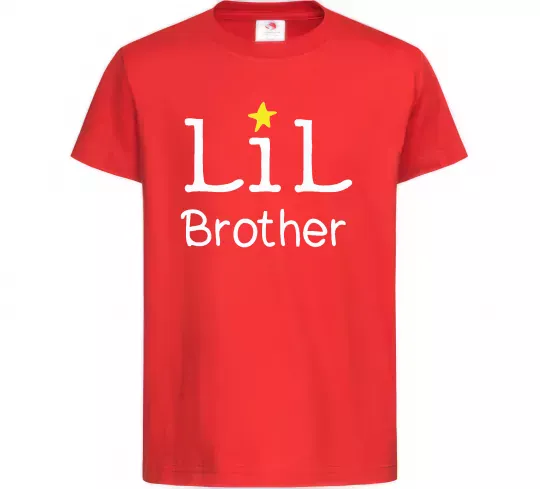 Дитяча футболка Lil brother Червоний фото