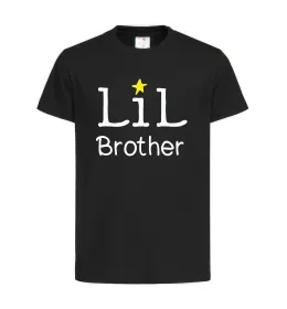 Детская футболка Lil brother Черный фото