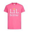 Дитяча футболка Lil brother Яскраво-рожевий фото