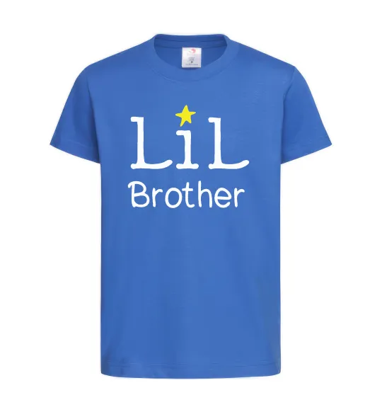 Дитяча футболка Lil brother Яскраво-синій фото