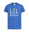Дитяча футболка Lil brother Яскраво-синій фото