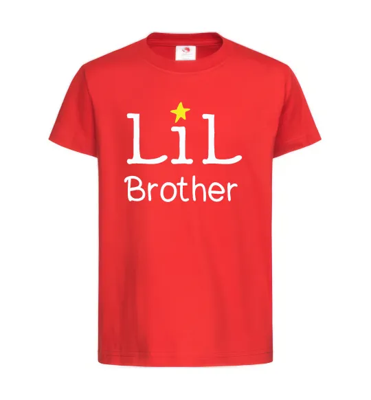 Дитяча футболка Lil brother Червоний фото