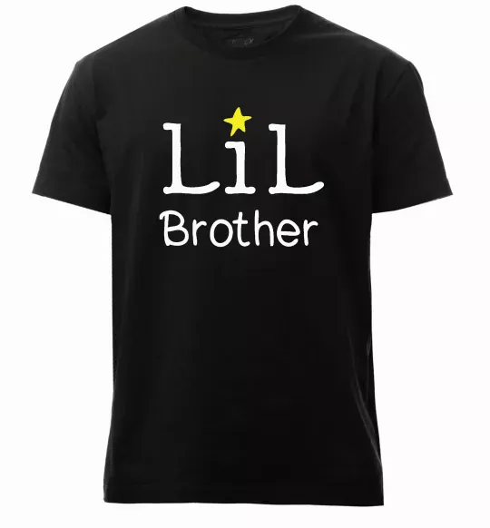 Чоловіча преміум футболка Lil brother Чорний фото