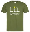 Мужская футболка Lil brother Оливковый фото